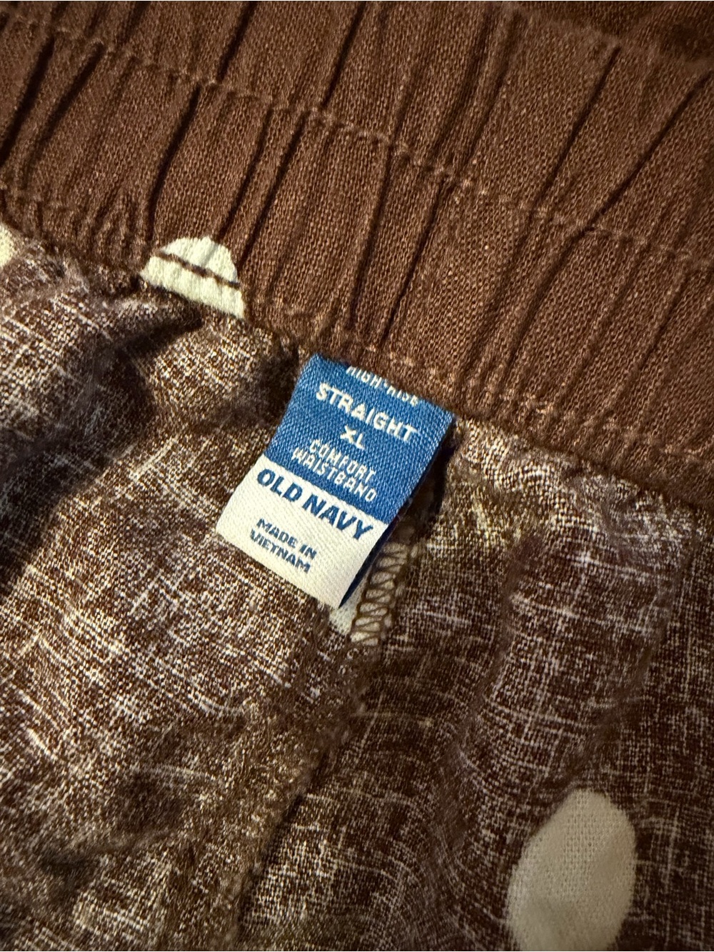 Brown Polka Dot Linen Pants - Picture 7 of 9